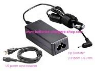 ASUS Eee PC 1005HE laptop ac adapter replacement (Input: AC 100-240V; Output: DC 19V, 2.1A; Power: 40W)