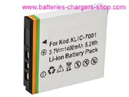 KODAK KLIC-7001 digital camera battery replacement (Li-ion 1400mAh)