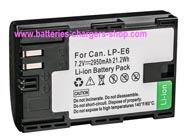 CANON LP-E6N Pro digital camera battery replacement (Li-ion 2950mAh)