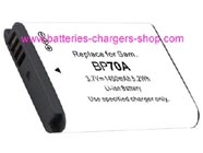 SAMSUNG BP-70A digital camera battery replacement (Li-ion 1400mAh)