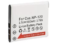 CASIO CNP-120 digital camera battery replacement (Li-ion 1000mAh)