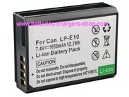 CANON EOS Kiss X90 digital camera battery replacement (Li-ion 1650mAh)