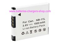 CANON Powershot A2600 IS digital camera battery replacement (Li-ion 1500mAh)
