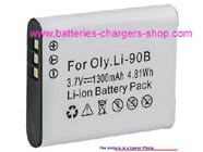 OLYMPUS LI-90B digital camera battery replacement (Li-ion 1300mAh)