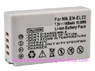NIKON 1 S2 digital camera battery replacement (Li-ion 1400mAh)