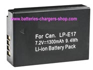 CANON LP-E17HF digital camera battery replacement (Li-ion 1300mAh)