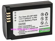 SAMSUNG ED-BP1900/US digital camera battery replacement (Li-ion 2000mAh)
