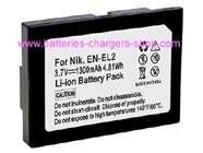 NIKON Coolpix 2500 digital camera battery replacement (Li-ion 1300mAh)