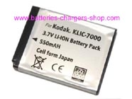 KODAK KLIC-7000 digital camera battery replacement (Li-ion 550mAh)