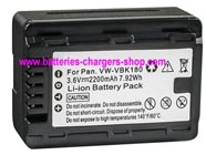 PANASONIC VW-VBK180-K camcorder battery - Li-ion 2200mAh